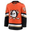 Maillot de Hockey Anaheim Ducks Fanatics Premium Leo Carlsson 2024-25 Orange Domicile - Homme